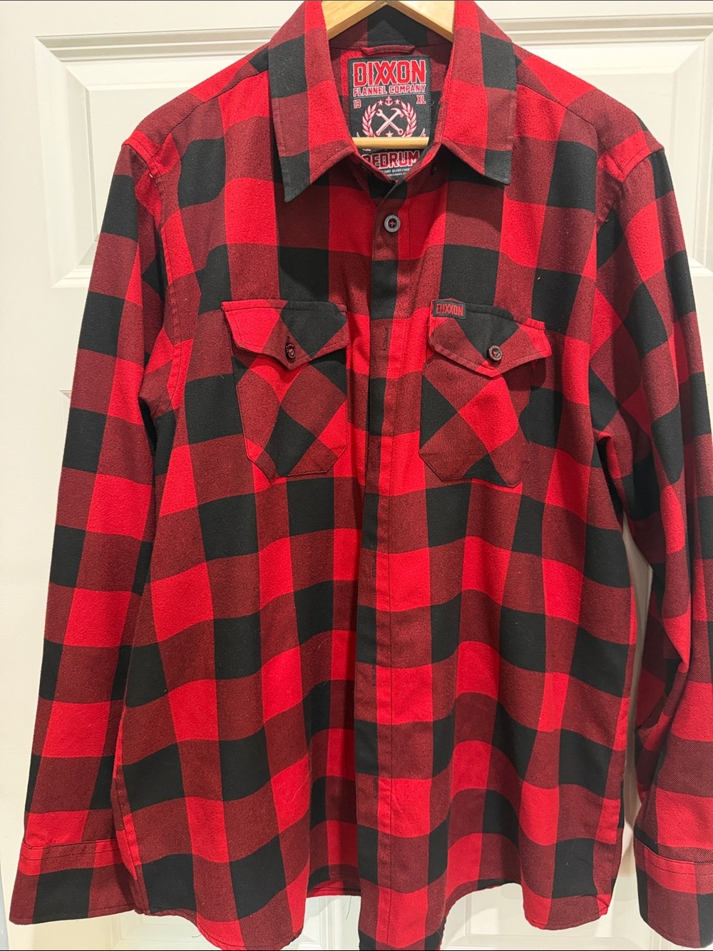 DIXXON “Redrum” Red & Black Buffalo Plaid Button-Down Shirt
